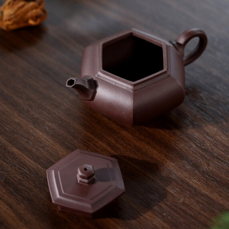 320ml Full Handmade Teapot Marked Real Yixing Zisha Purple Clay Original Ore Pot