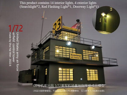 1:72 Scale Diorama US Military Fighter Airport Command Model SceneBuilding Model