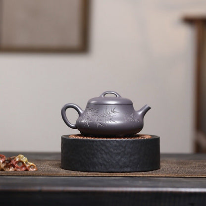 220cc Yixing Zisha Purple Clay Original TianqingNi Handmade Yunpiao Teapot