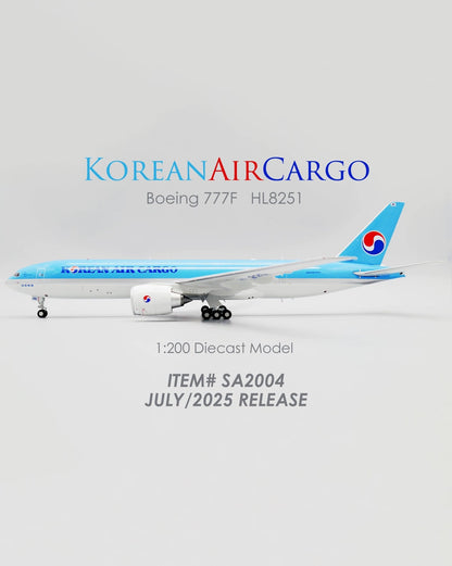 1:200 JC Wings Korean Air Boeing 777-200F Passenger Plane Diecast Aircraft Model