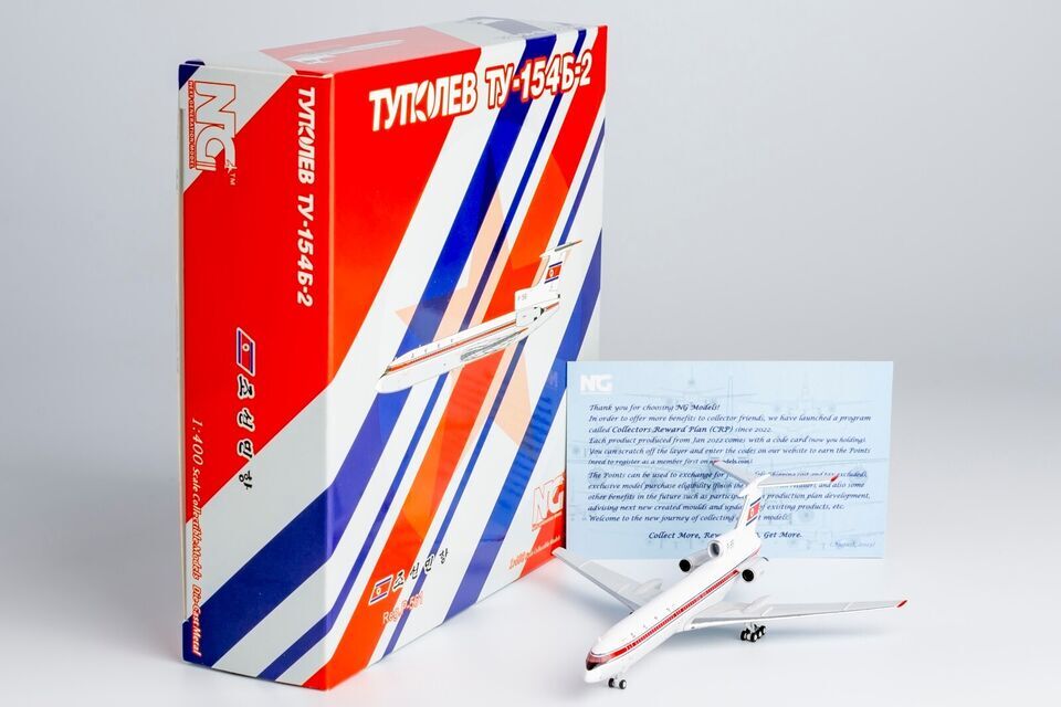 1:400 NG Model Chosonminhang Tupolev TU-154B Airplane Diecast Aircraft Model