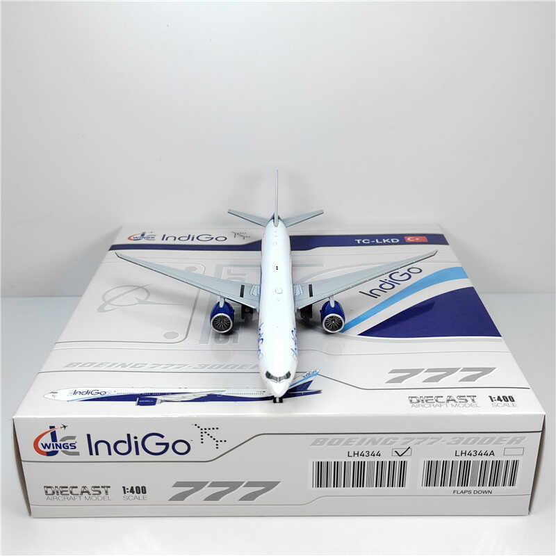 1:400 JC Wings IndiGo BOEING B777-300ER Passenger Airplane Diecast Model
