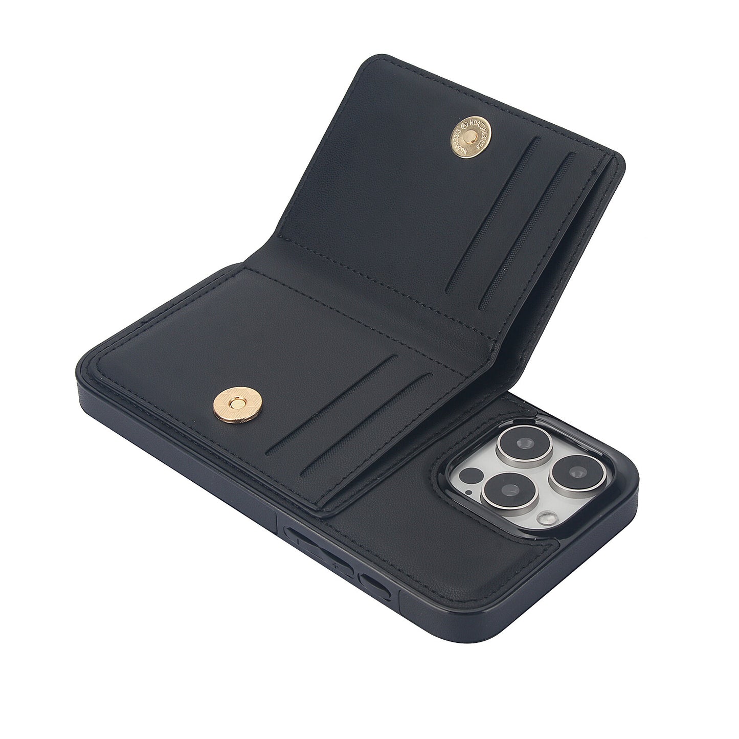 Wallet Case for iPhone 16e 15 14 13 12 11 Pro Max SE 2022 XR with Rotation Ring