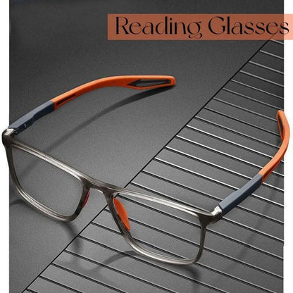 Men TR90 Anti-blue Light Square Reading Glasses Sport Lightweight Glasses New