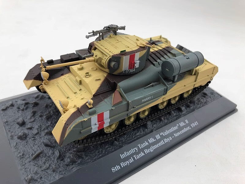 1/43 Infantry Main Battle Tank "valentine" Mk.II Alloy Tank Model Finished Toys