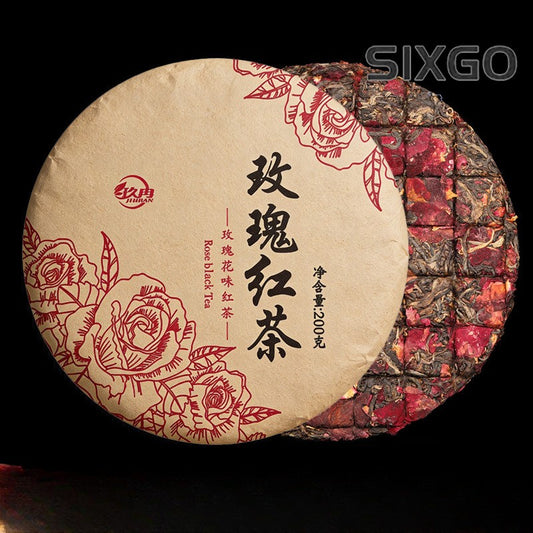 200g Authentic Double-petaled Rose Black Tea Cake Strong Aroma Dian Hong Tea