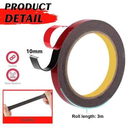 400 Auto Tape Acrylic Foam Double Sided Back Car Mounting Adhesive 3m x10mm 10ft
