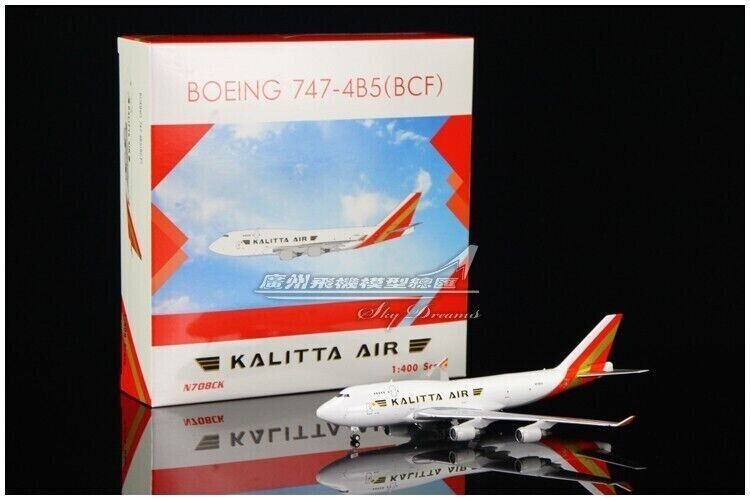 1:400 Phoenix KALITTA AIR BOEING 747-400 Passenger Airplane Diecast Plane Model