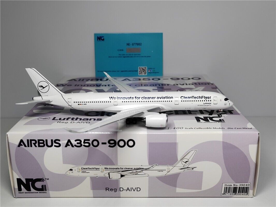 1:400 NG Model Lufthansa AIRBUS A350-900 Passenger Airplane Diecast Plane Model