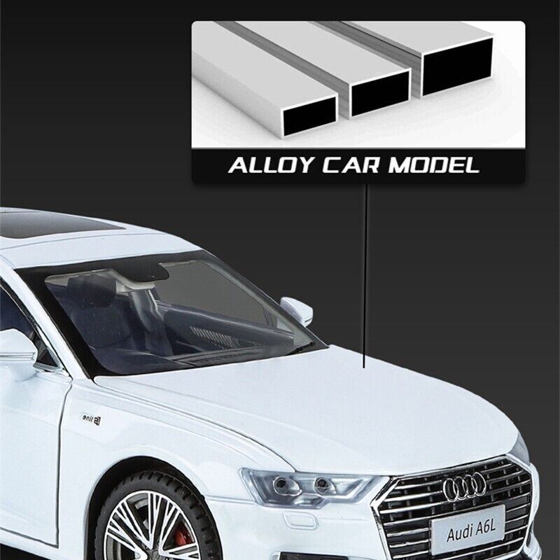 1:18 AUDI A6 Diecast Model Car Toy Metal Vehicle Collection Sounds Light