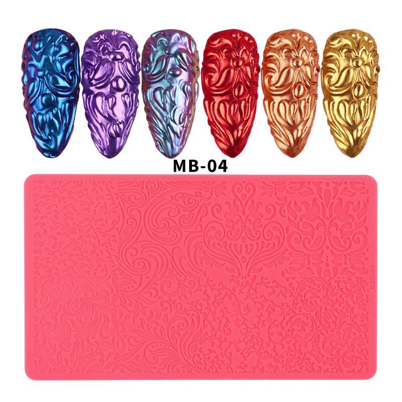 Nail Art Tool Silicone Stamping Plates 3D Template Manicure Design Printing Mold