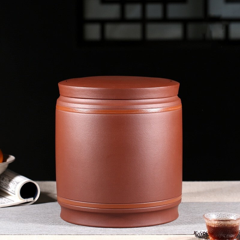 7 Layers Tea Cainster With Lid Real Yixing Zisha Jar For Pu'er Tea Cake Sealed
