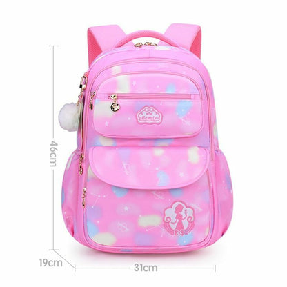 School Bags Girls Children Primary Backpack Kids Book Princess Schoolbag Zipper