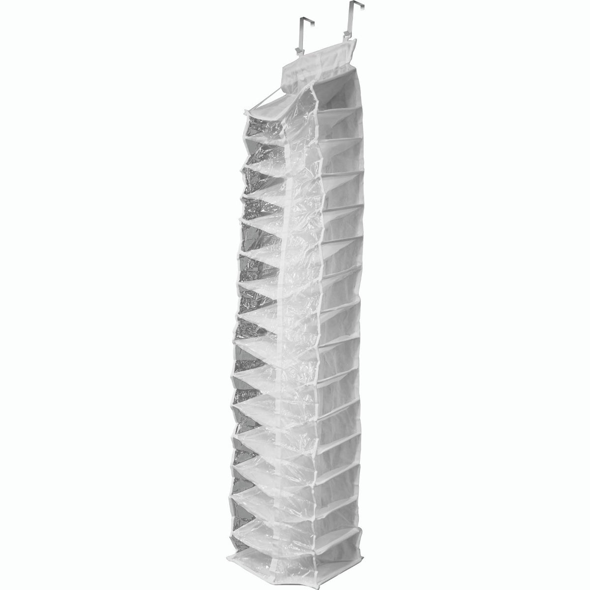 Hanging Shoe Organizer with 30 Slots, Hangs Over-the-Door, 5 Feet Tall