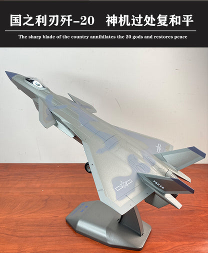 1:48 45CM J-20 Stealth Fighter Jet Aeroplane Diecast Military Aircraft Model