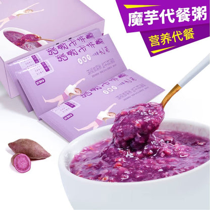 Grape Purple Potato Amorphophallus Congee Meal Breakfast 300g (30gx10 Sachets)