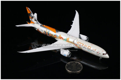 1:400 JC Wings ETIHAD BOEING 787-9 Passenger Airplane Diecast Aircraft Model