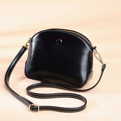 Vintage Shell Shoulder Bag High Quality Oil Synthetic Leather Bags Handbag Purse