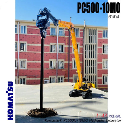 1:43 PC520LC-10MO Excavator Contruct Piling Machine Equipment Diecast Model
