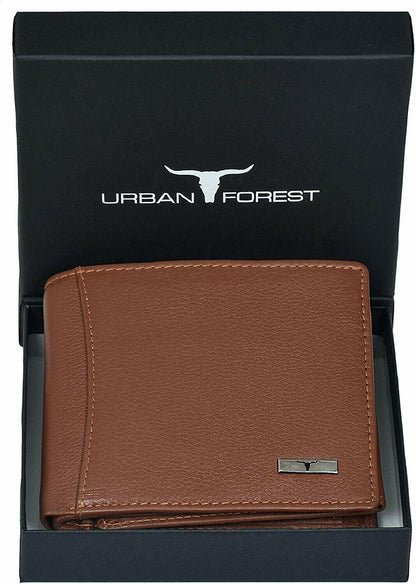 New Men's Brown Colour Leather Bi-fold Wallet Gift Item