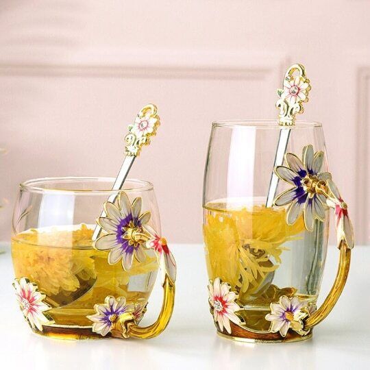 Creative Enamel Juice Cup | Thermos Glass Coffee Mug With Lid
