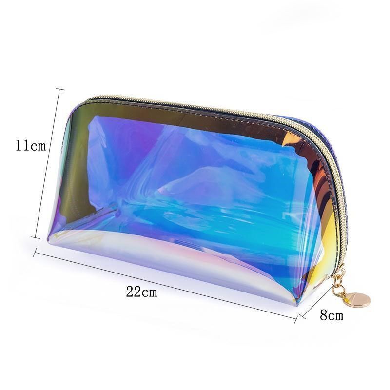 Transparent Pretty Makeup Bag Travel Cosmetic Bag Toiletry Brush Bags Organizer