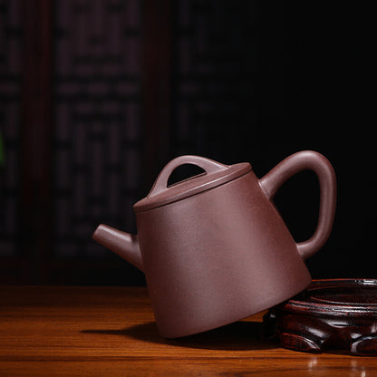 5.1" Collect Chinese Yixing Zisha Pottery Purple Clay 250ML Kung Fu Teapot 高石瓢