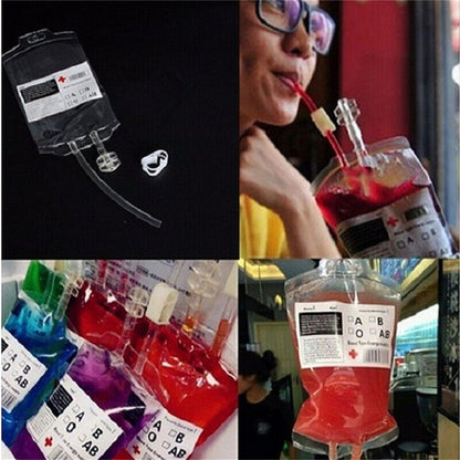 350ml Reusable Blood Energy Drink Bag Vampire Halloween Cosplay Party DecoLD Jo