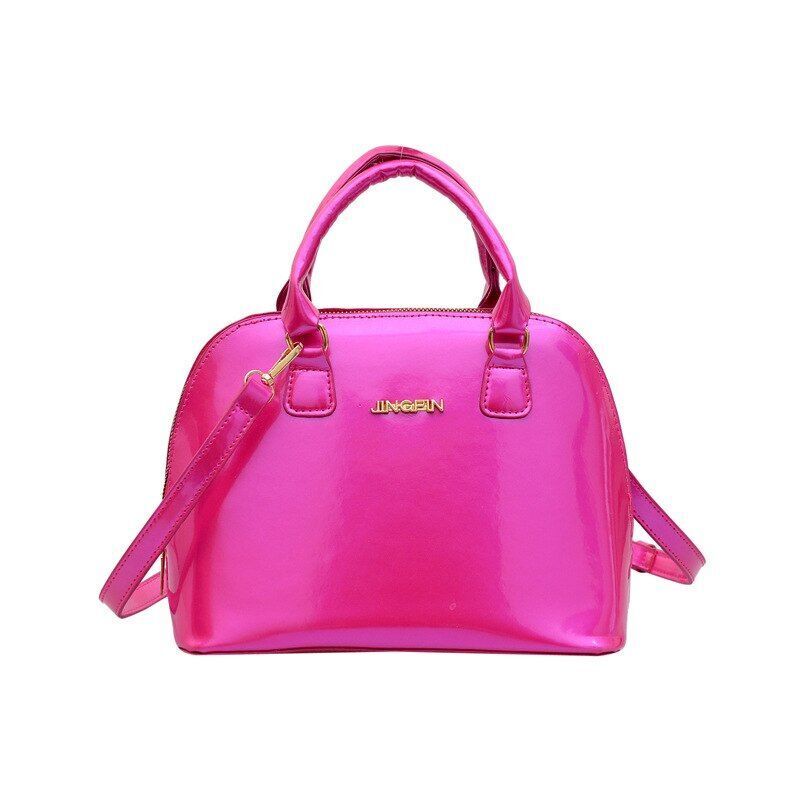 Synthetic Leather Large Shell Handle Purse Handbags Crossbody Pouch Handbag Zipp