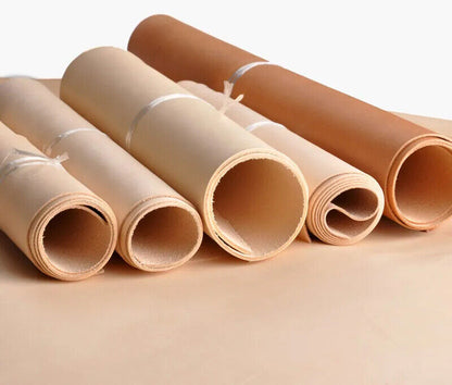 Genuine Leather Fabric Real Cow Vintage Cowhide Vegetable Tanned Craft Materials