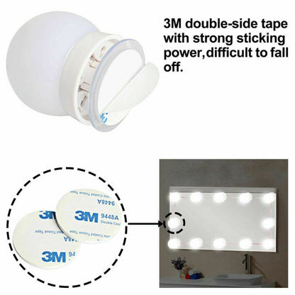 New Hollywood Style LED Vanity Mirror Lights Kit with 10 Dimmable Light Bulbs