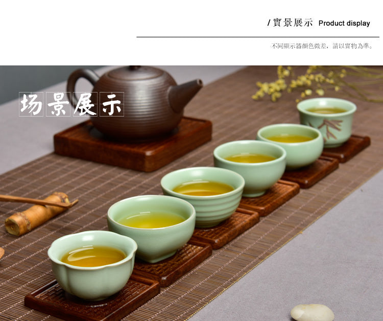 tea cup ruyao craft ceramic porcelain cup of tea chinese kung fu tea set cups