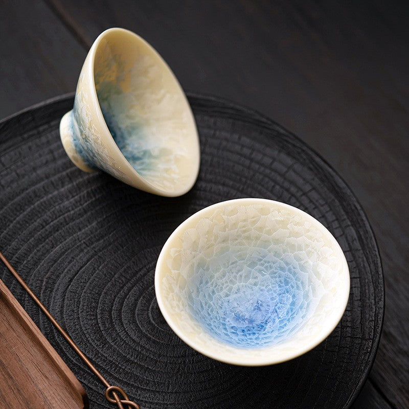 One Boutique Cup 80ml Crystalline Glaze Douli Tea Cup Kiln-fired Master Cup New