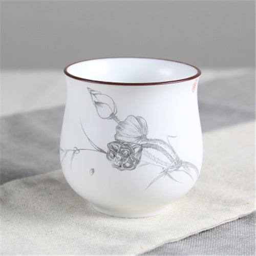 China Porcelain Master Cup Handpainted Tea Cup Multi Pattern 3.4oz Office Cups