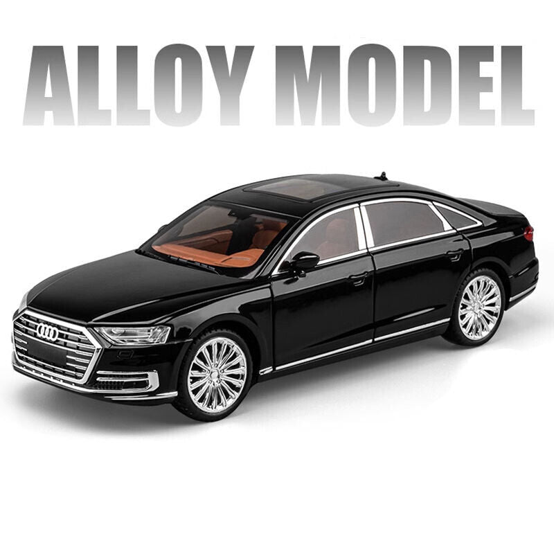 1:24 AUDI A8 Diecast Model Car Toy Vehicle Collection Sounds Lights Gift Kids