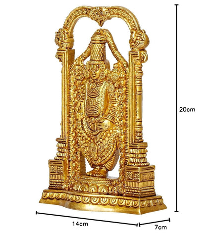 Hindu God Brass Lord Tirupati Balaji Venkateshwara Statute Idol Figurines