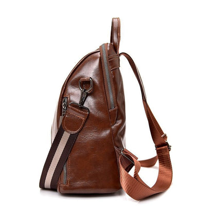 Genuine Leather Vintage Backpack Travel Shoulder Bag School Purse Polyester 1PC