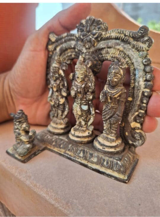 Antique Vintage Old Lord Ram Darbar Collectible statue Brass Idol Figurine