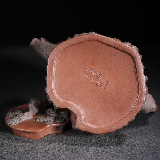 Vintage Chinese Yixing Purple Clay Teapot Zisha Ceremony Large Teaware Collector