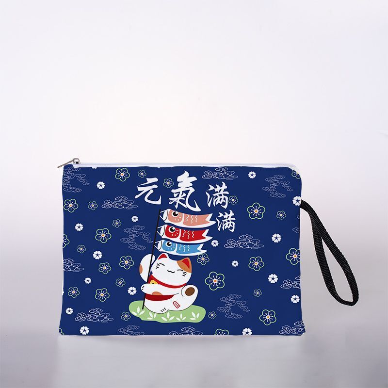 Cosmetic Bag Digital Printing Traveling Storage Purse Zipper Jacquard Pouch 1 PC