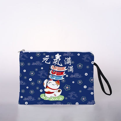 Cosmetic Bag Digital Printing Traveling Storage Purse Zipper Jacquard Pouch 1 PC
