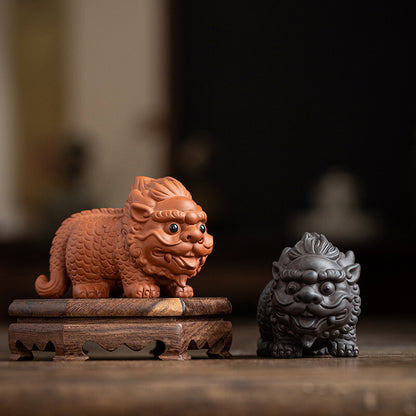 Wealth Bring Zisha Purple Clay Tea Pet Mascot Handmade Craft Chinese Tea Play