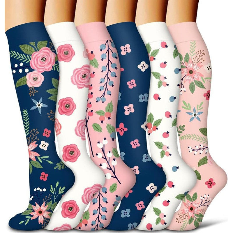 5/6pairs Compression Socks Stockings Womens Mens Knee High Medical