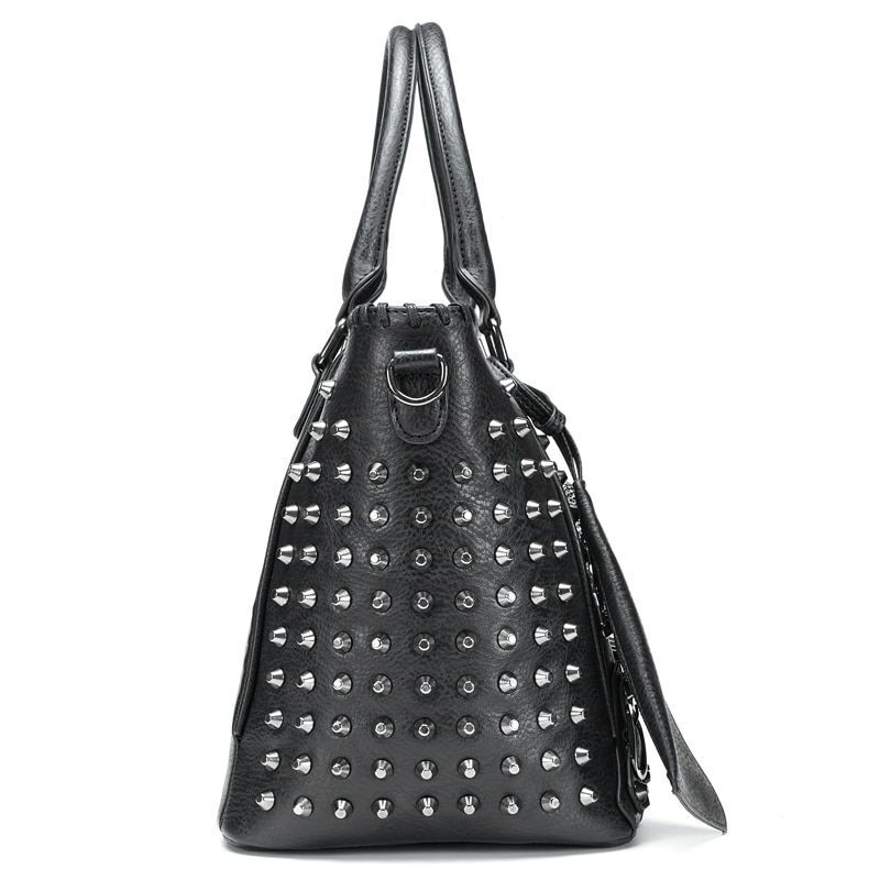 Women Bag Leather Crossbody Bag Purse Handbag Punk Style Shoulder Messenger Bag