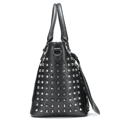 Women Bag Leather Crossbody Bag Purse Handbag Punk Style Shoulder Messenger Bag