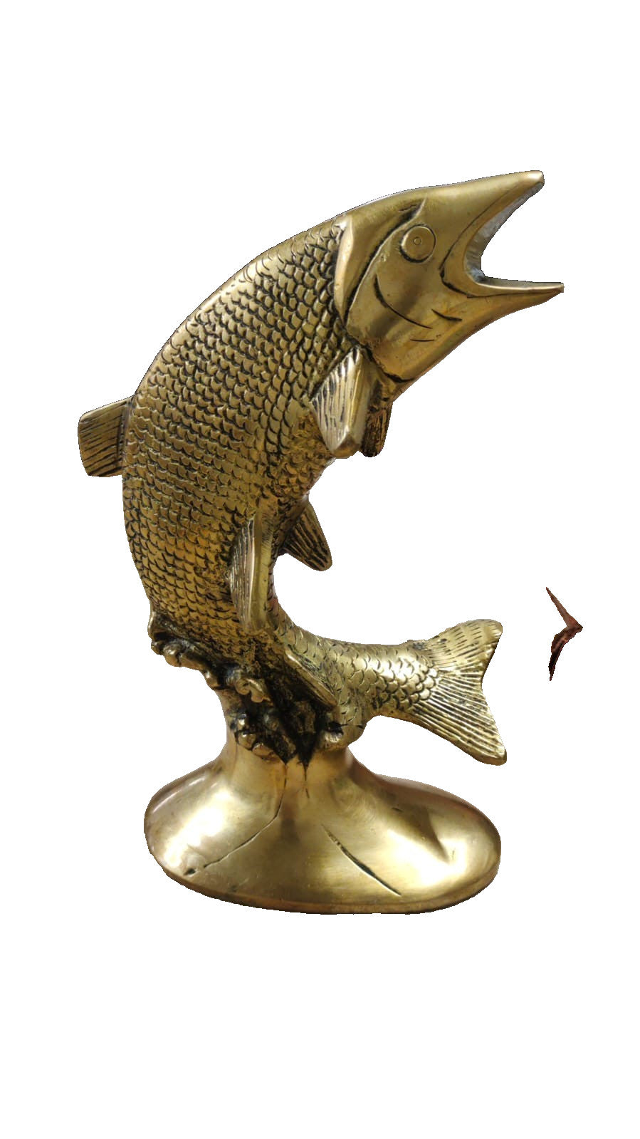 Pure Brass Animal Golden Fish Sculpture Statue Handcrafted Decorative Showpiece