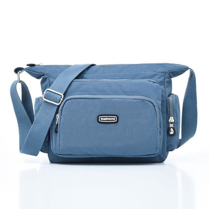 Waterproof Nylon Crossbody Bags Travel Message Bag Zipper Pack Shoulder Handbag