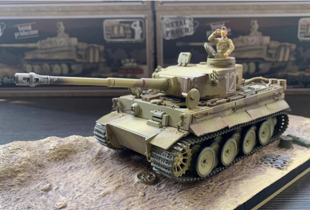 1:32 FOV German Tiger 501 Heavy Tank North Africa Tunisia Diecast Armor Model