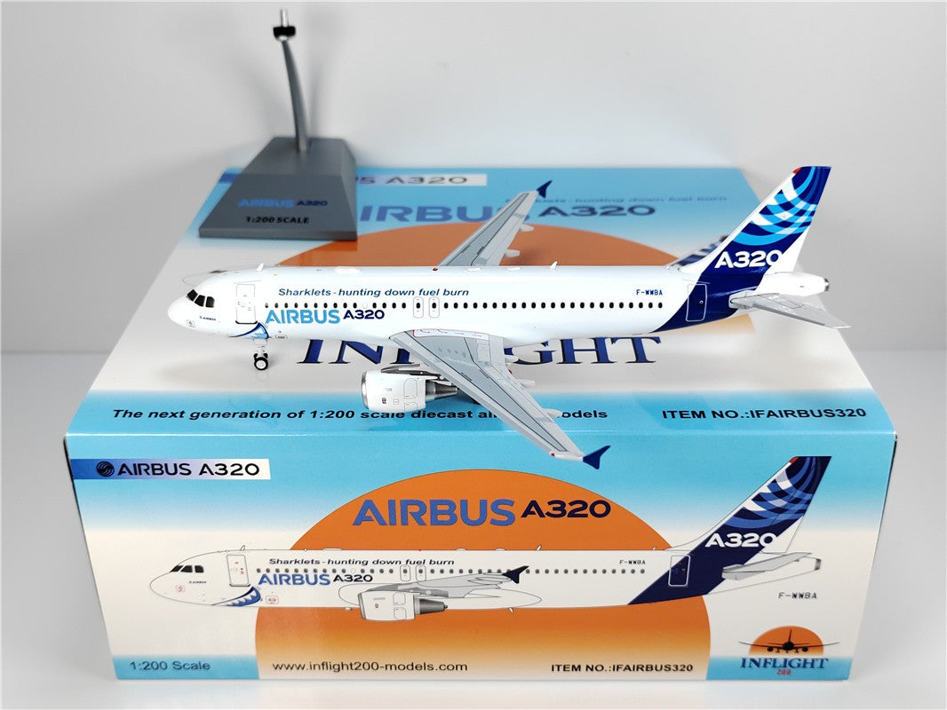 1:200 InFlight Airbus Airbus A320 F-WWBA Passenger Airplane Diecast Plane Model