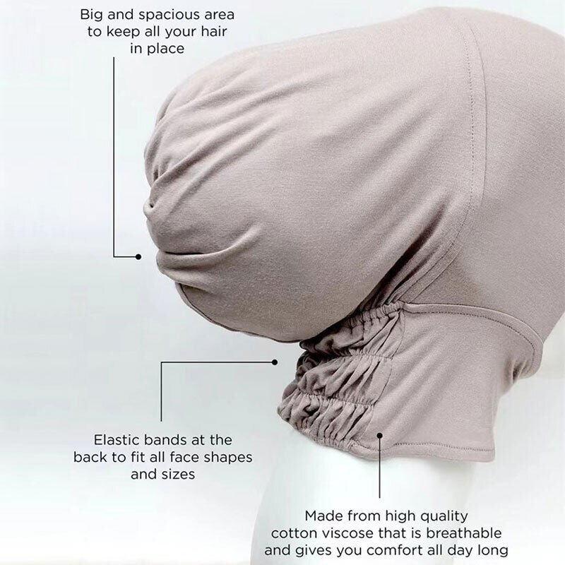 Women Under Scarf Turban Hat Modal Hijab Cap Islamic Muslim Soft Stretch Hijab ⊰